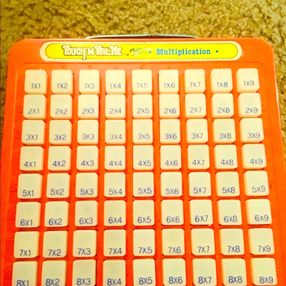 Multiplication board touch and tell me